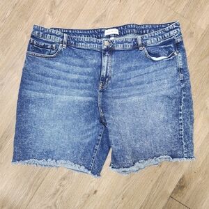 Lane Bryant Denim Blue Jean Shorts Size 24